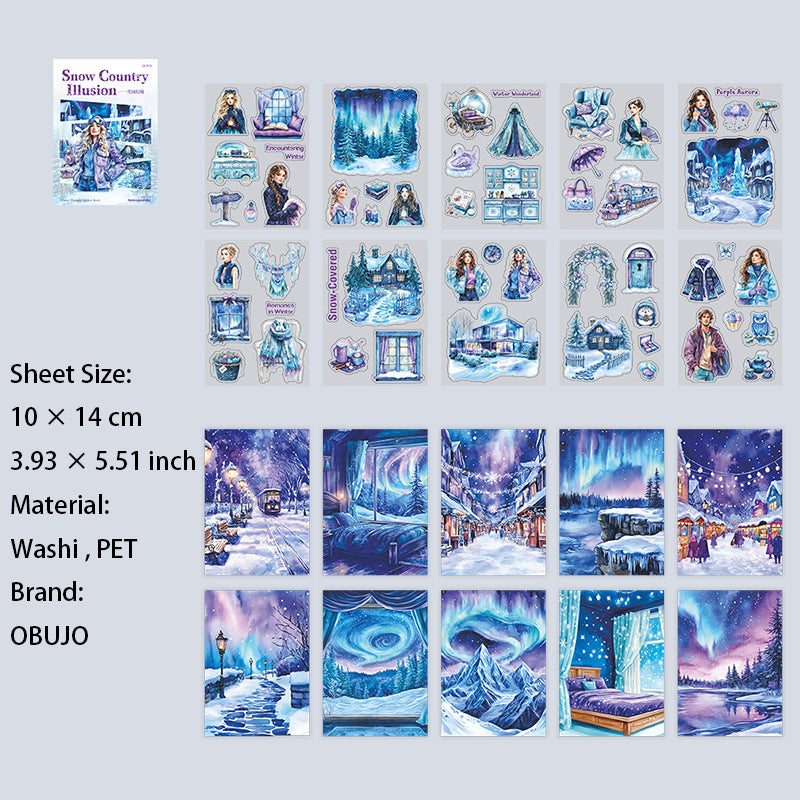20 Sheets Winter Themed Stickers Book XGHJ