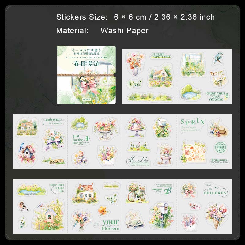 10 Sheets Life Style Washi Stickers Book YDDYSG