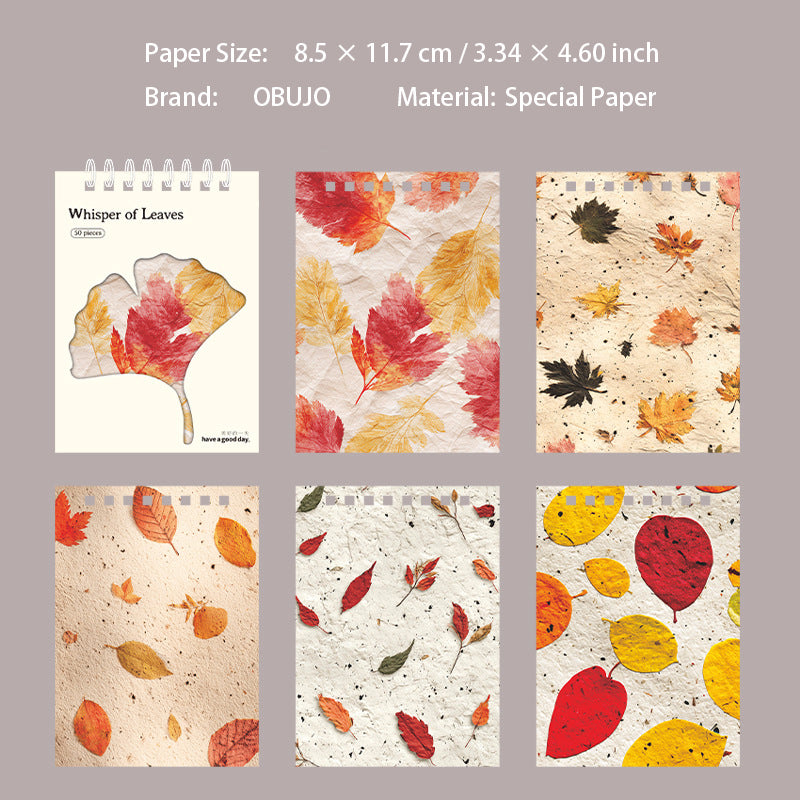 50 Sheets Leaf Veins Journal Paper BYZY