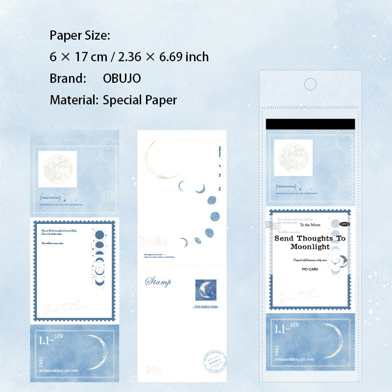 10 Sheets Moon Themed Notepad Paper ZYLX