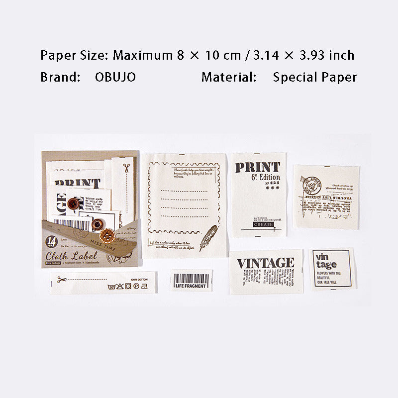 14 Pcs Vintage Junk Journal Paper SRZS