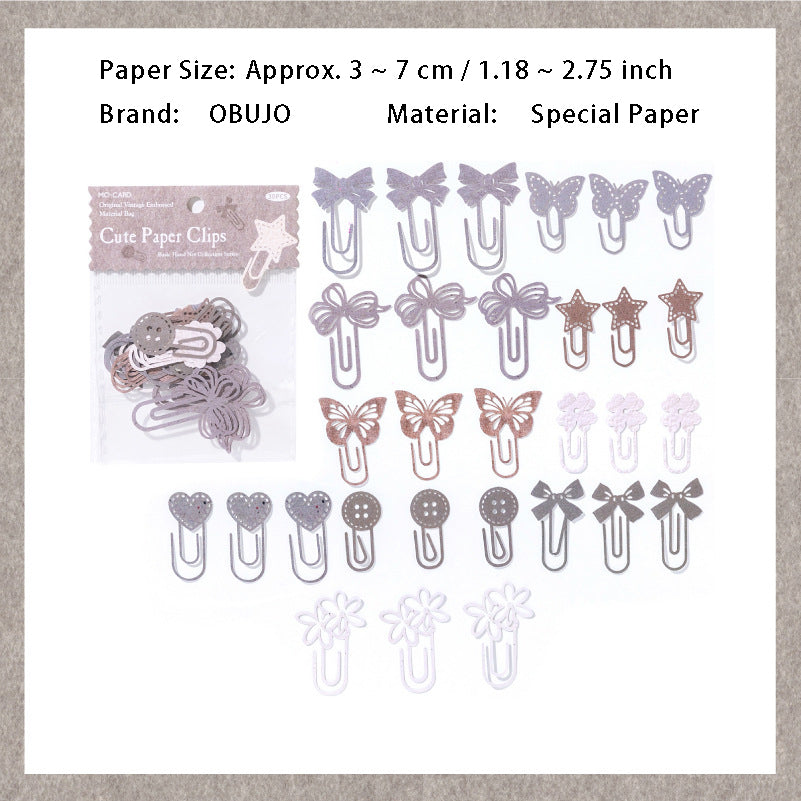30 Pcs Creative Cutout Journal Paper SZSWJ