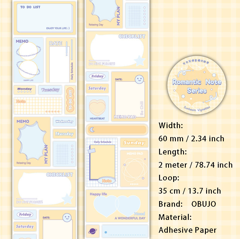 1 Roll Creative Planner Note Stickers LMSZ