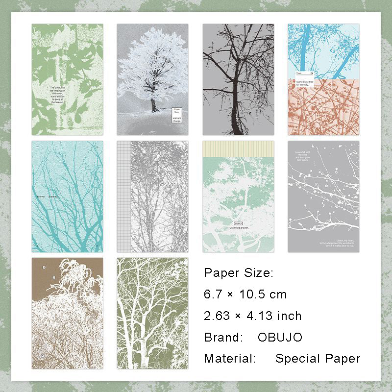 10 Pcs Thermography Theme Scrapbook Paper MRJJ