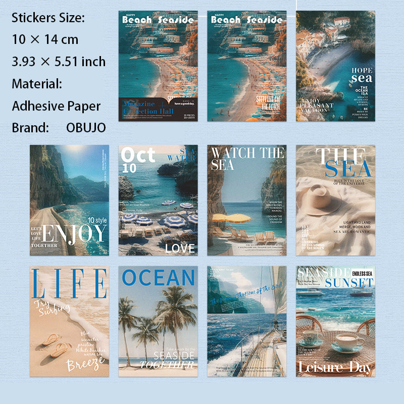 20 Sheets Magzine Cover Themed Journal Paper ZZSCG