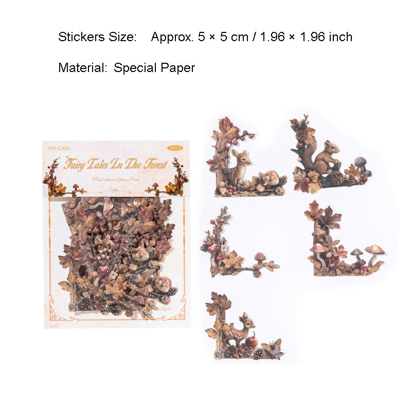 20 Pcs Floral Scrabook Corner Stickers MSSY