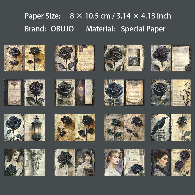 96 Sheets Vintage Rose Journal Paper MGDX