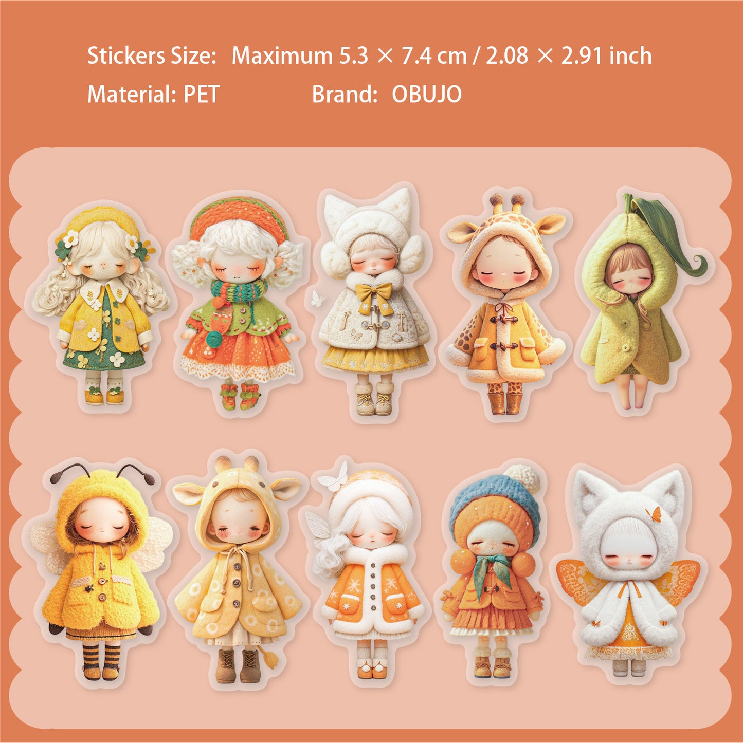 20 Pcs Toy Themed PET Stickers TRXL