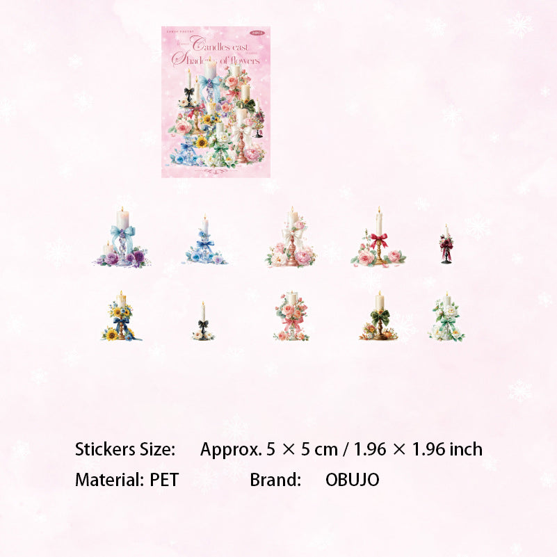 20 Pcs Chandelier Themed PET Stickers HZQM