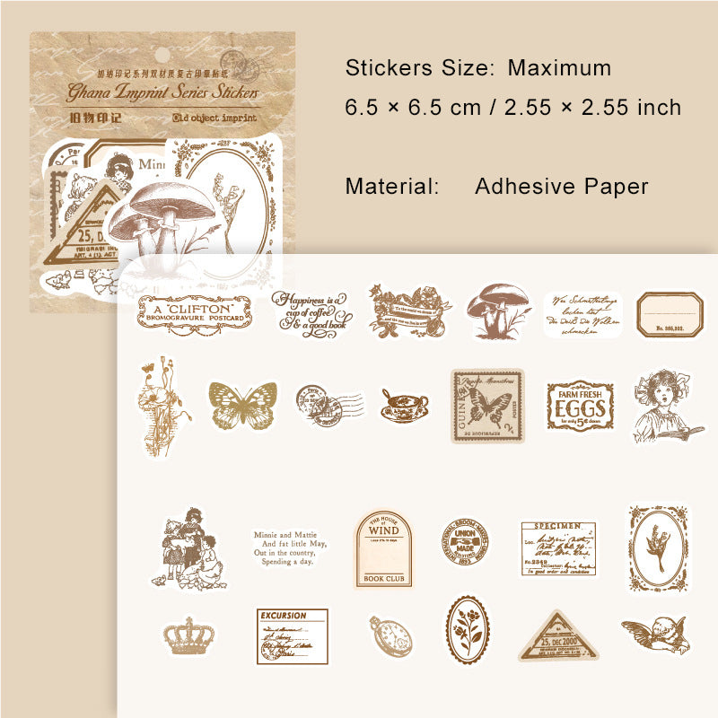 25 Pc Vintage Journal Stickers JNYJ