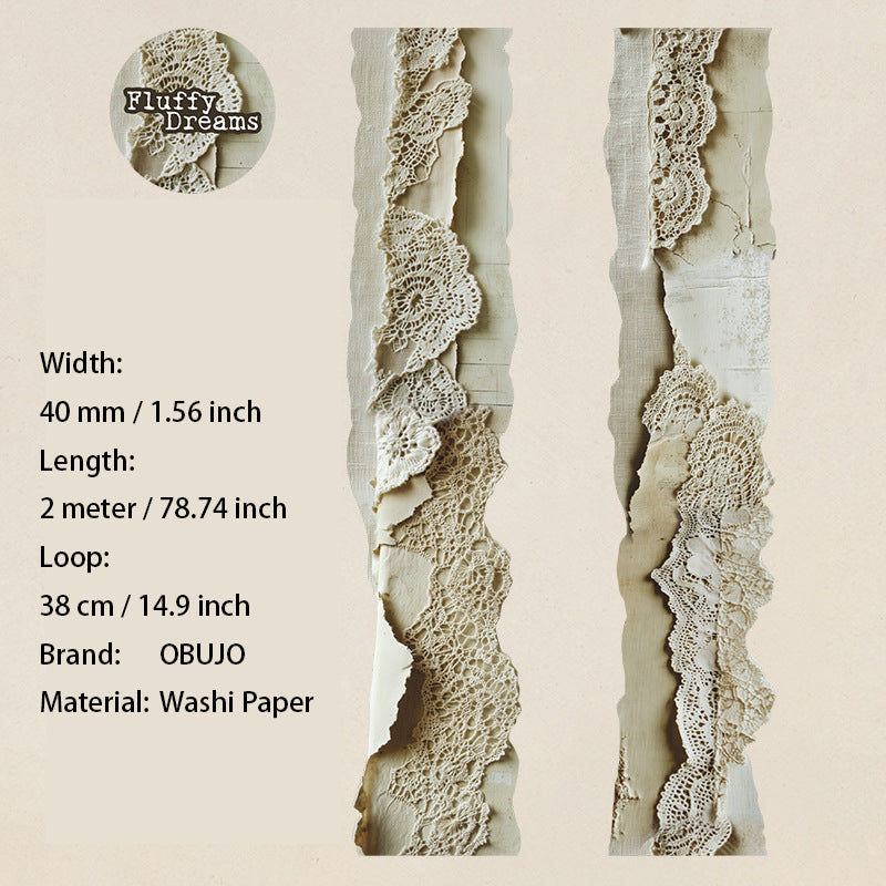 1 Roll Vintage Lace Washi Tape XLMJ