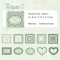 20 Pcs Heart Shape Lace Frame Stickers LSWYJ