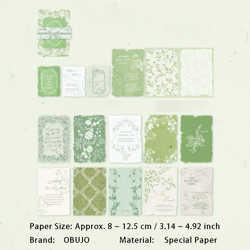 30 Pcs Floral Embossed Paper and Scrapbook Paper HZYX
