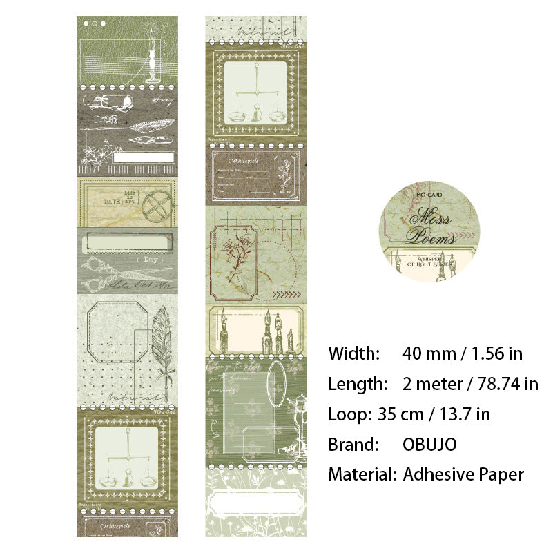 1 Roll Vintage Journal Stickers Tape WGQX