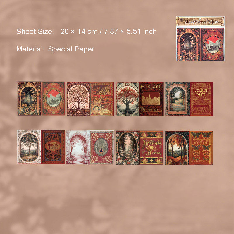 16 Pcs Vintage Scrapbook Bakcground Paper SJSY