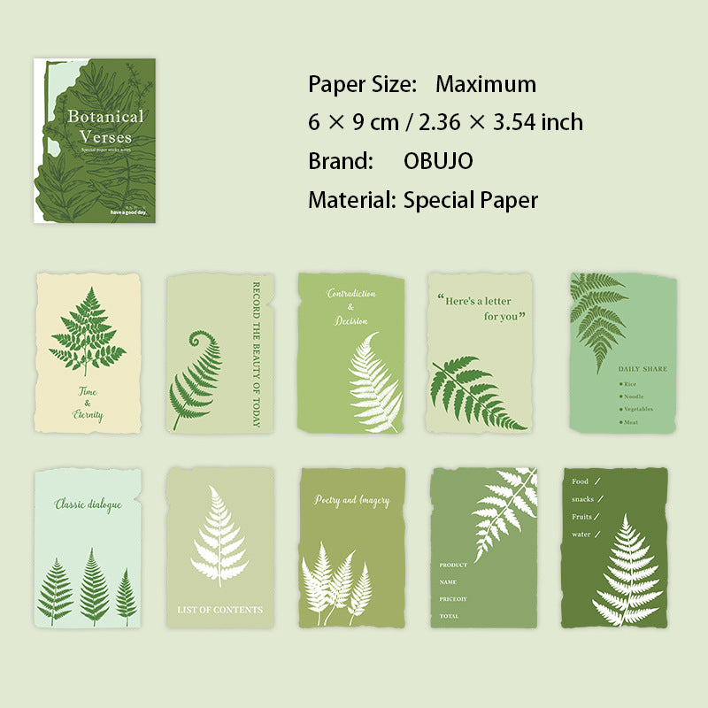 10 Pcs Botanical Notepad Paper CMSJ
