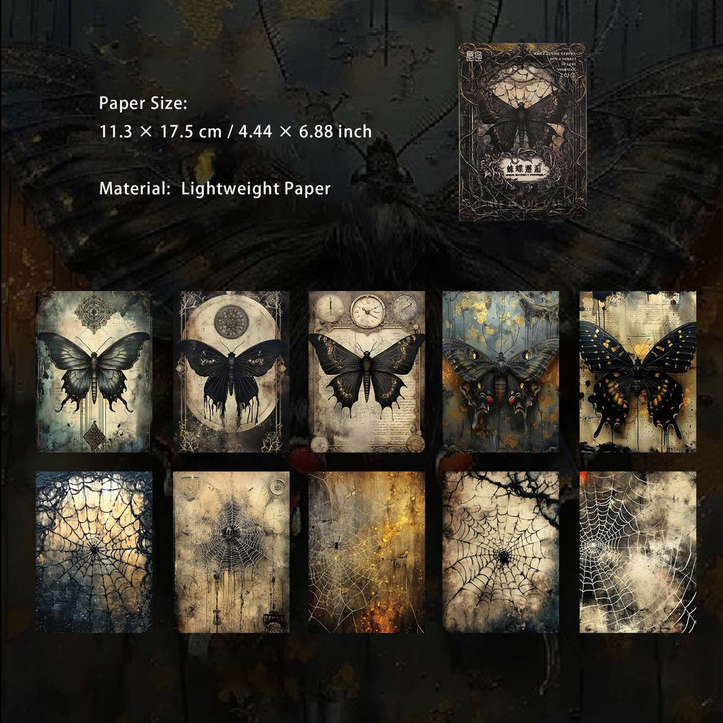 20 Sheets Dark Gothic Scrapbook Paper HAZMW