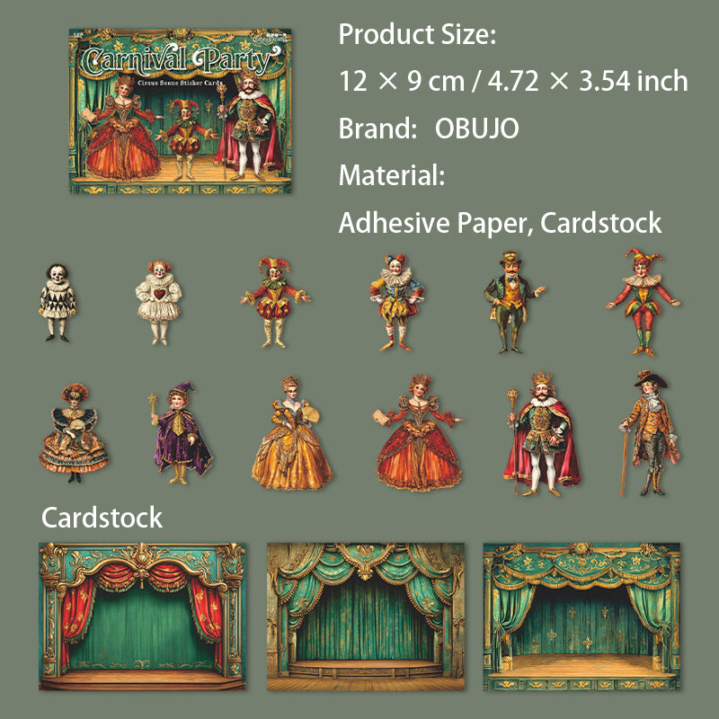 15 Pcs Joker Themed DIY Stickers and Paper Kit JNHPD