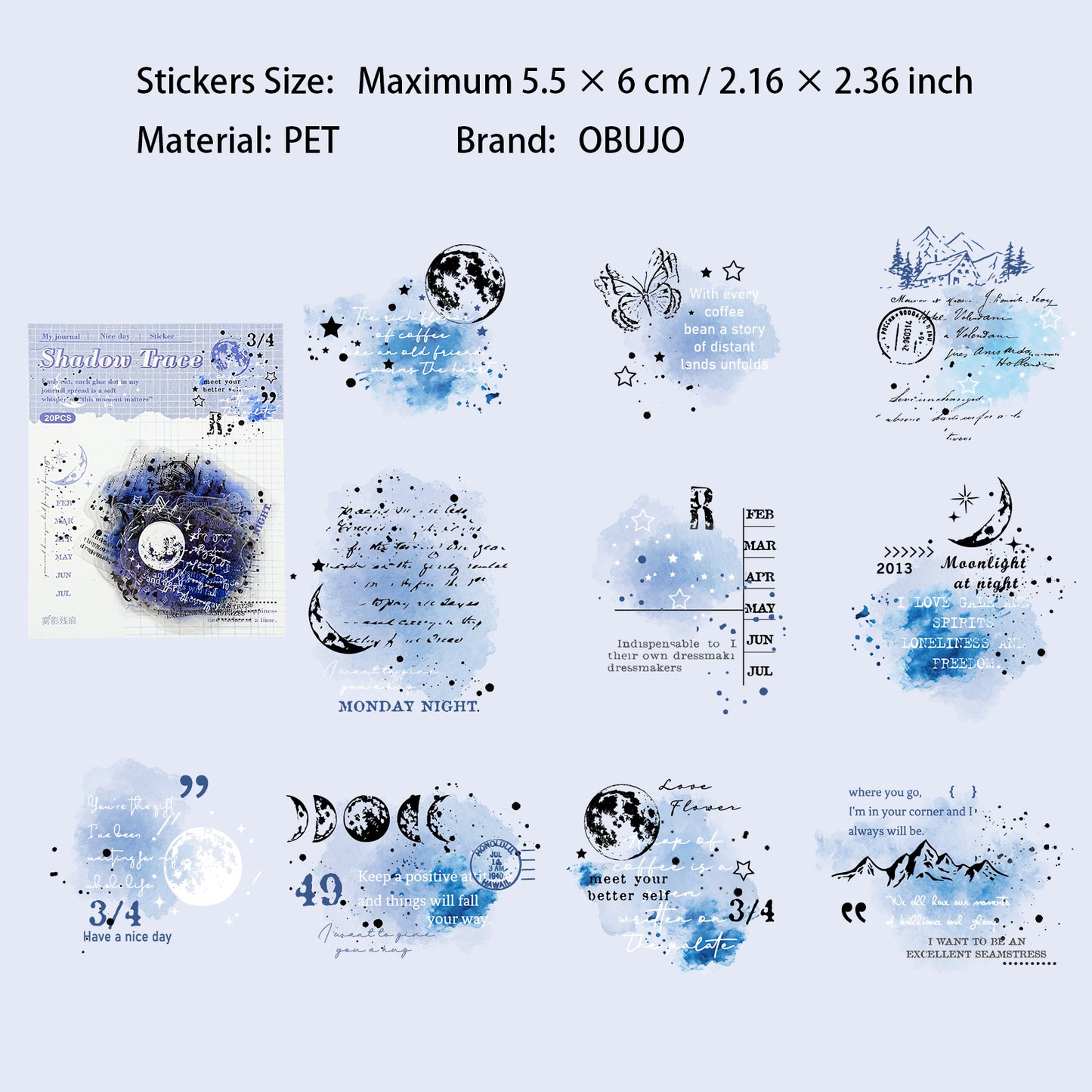 15 Pcs Vintage Collage PET Stickers WYCH