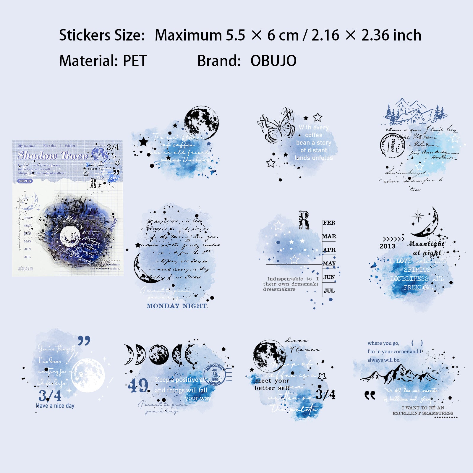 15 Pcs Vintage Collage PET Stickers WYCH