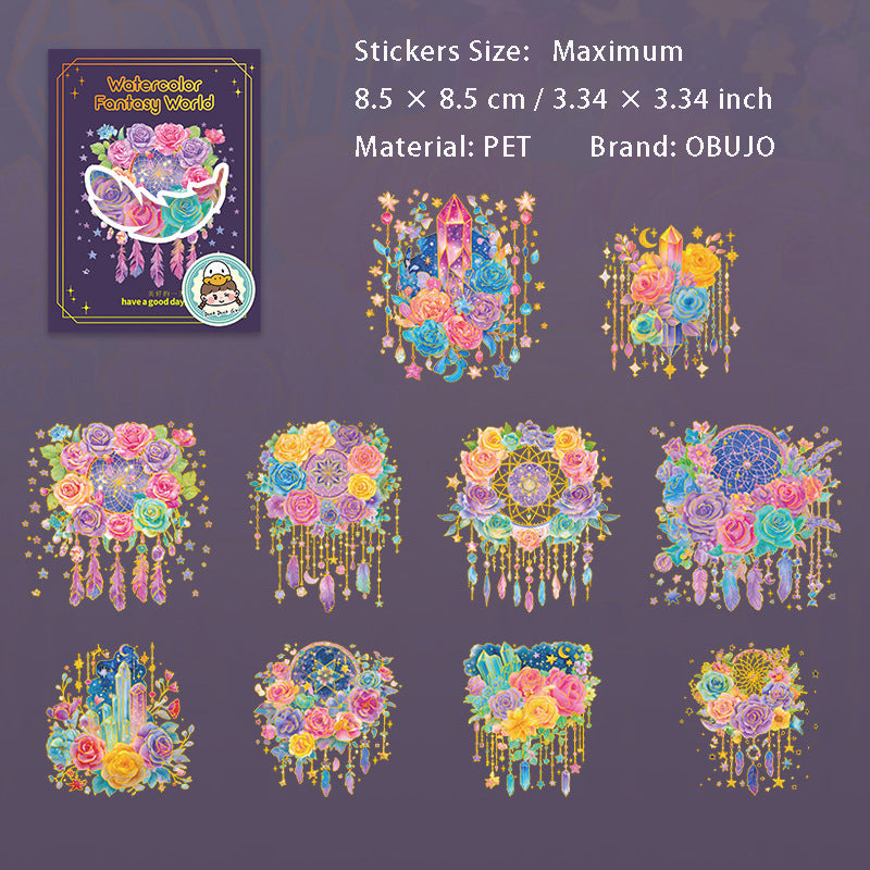10 Pcs Fantasy World PET Stickers SCQH