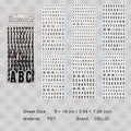 6 Sheets Basic Alphabet Letter PET Stickers JDZM