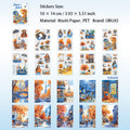 20 Sheets Autumn Paris Stickers Book BLDQT