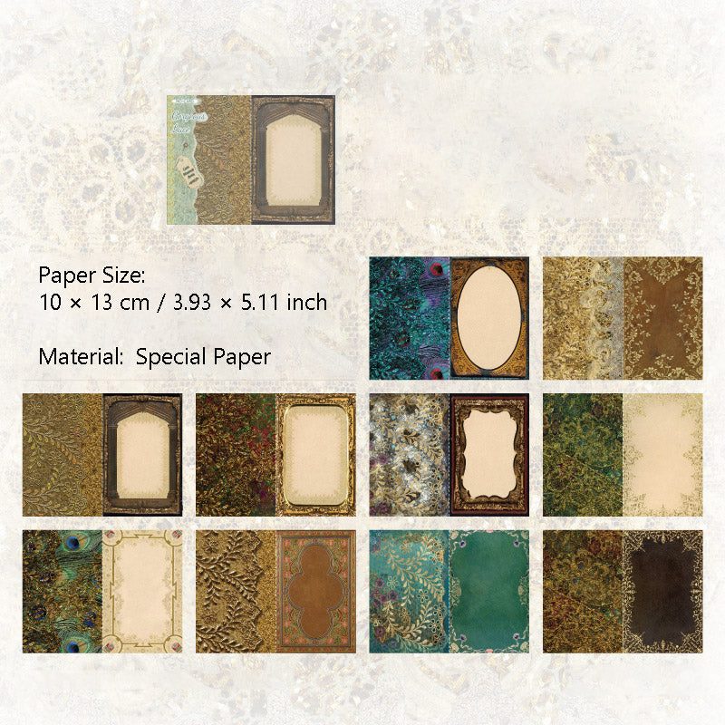 20 Sheets Vintage Lace Scrapbook Paper LSBWG