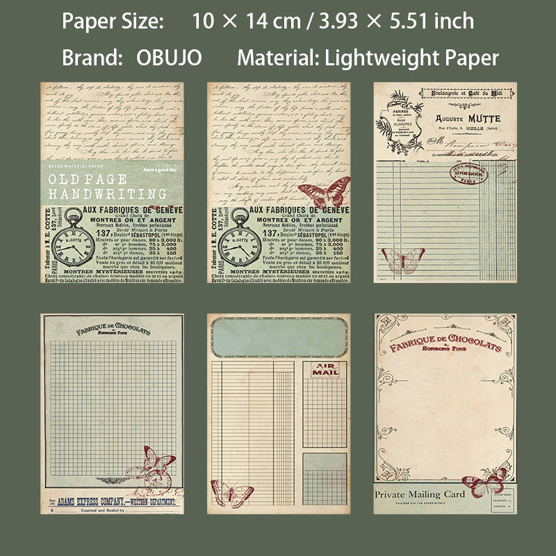 20 Pcs Old Page Journal Paper JYSJ