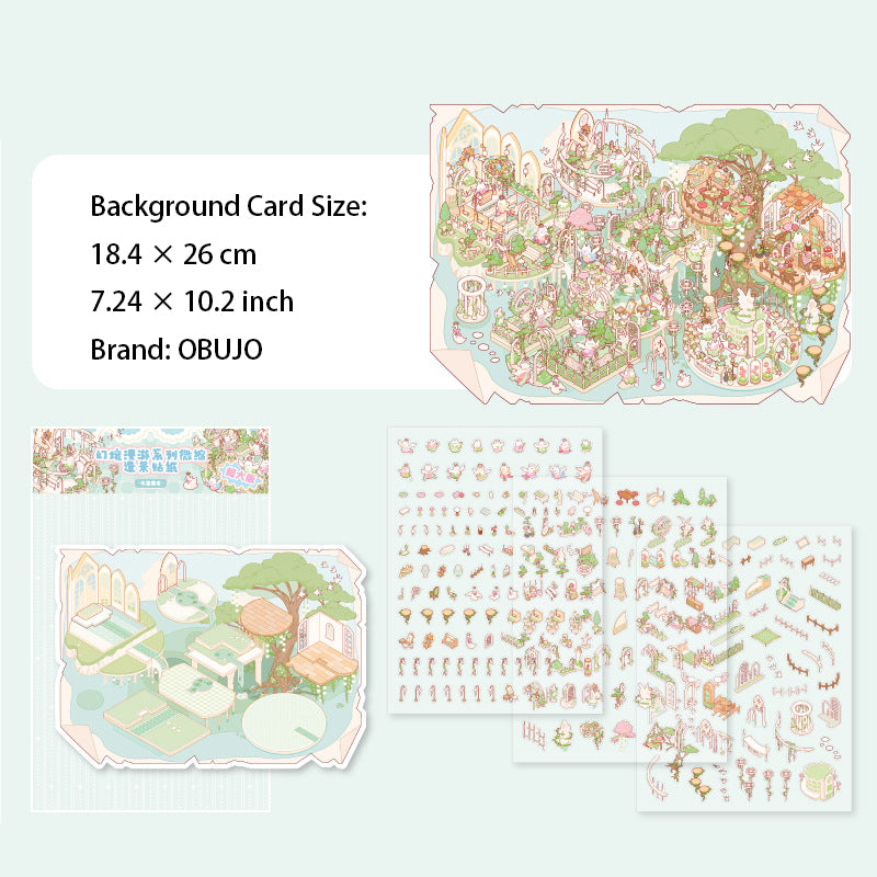 3D Amusement Park Scene Diy Stickers Kit HJMY