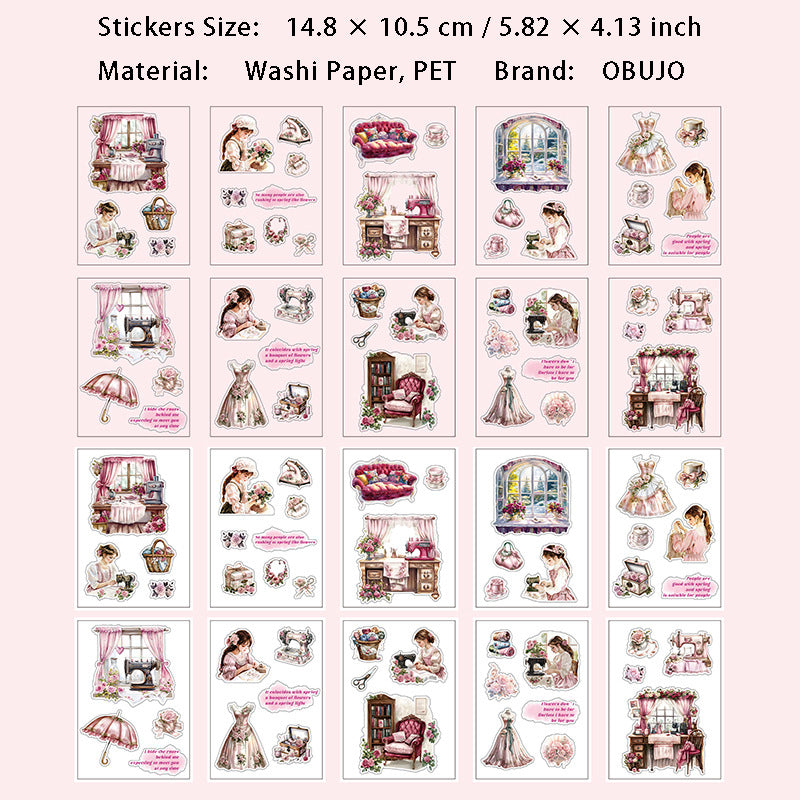 20 Sheets Daily Life Stickers Book XQXX