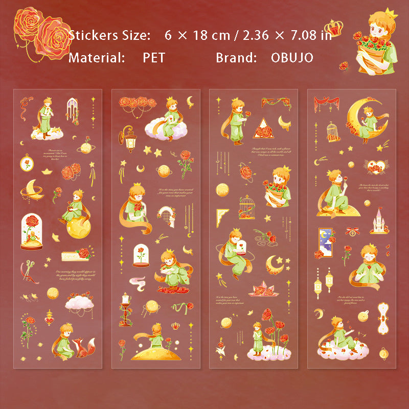 4 Sheeets Little Prince PET Stickers XHXC