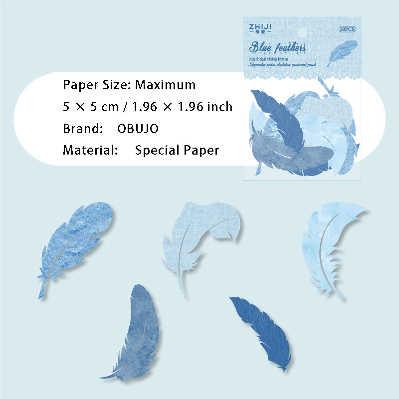 30 Pcs Hollow Cutout Scrapbook Paper TKZJ