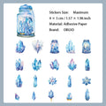 20 Pcs Crystal Flower PET Stickers HJWY