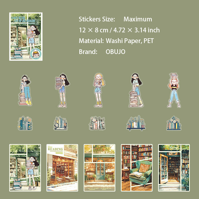 15 Pcs Childhood Daily PET Stickers XJDYT