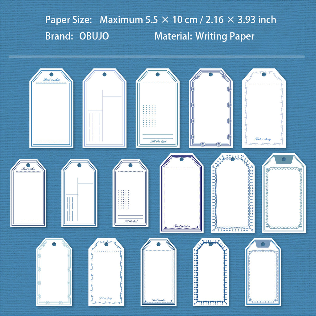 32 Pcs Vintage Notepad Tag BQDP