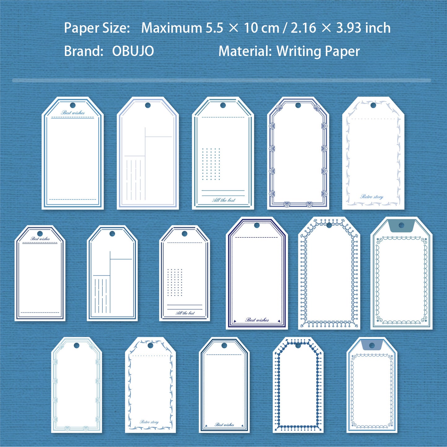 32 Pcs Vintage Notepad Tag BQDP