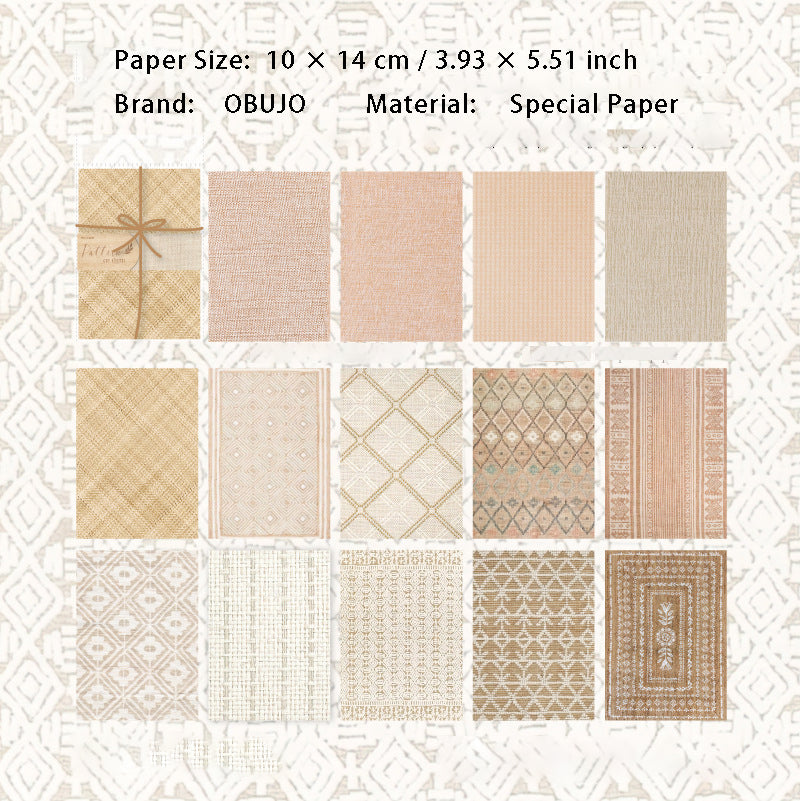 24 Pcs Fabric Texture Journal Paper ZJTB