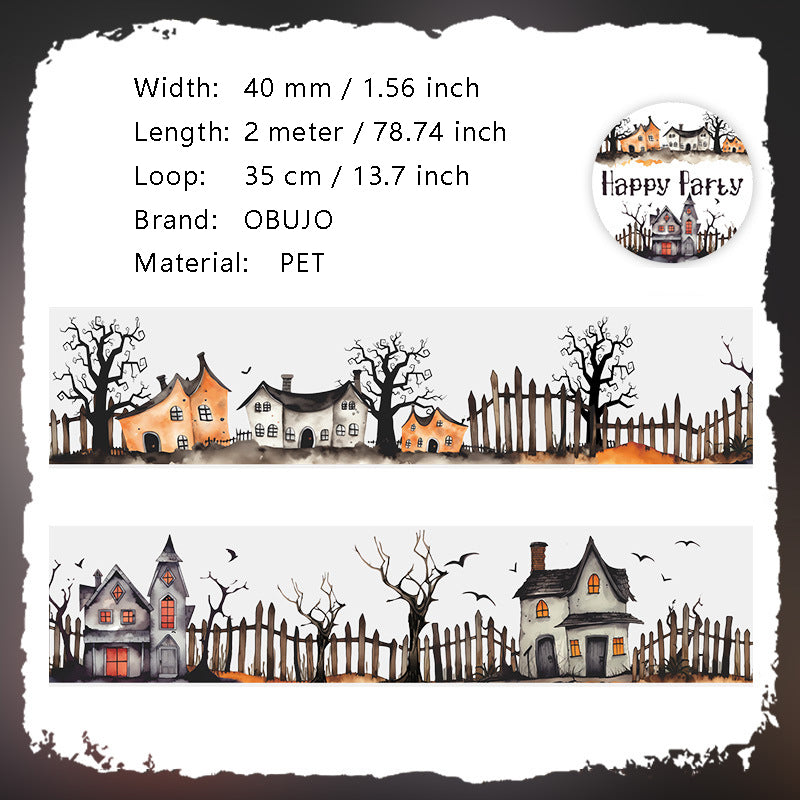 1 Roll Gothic Halloween Night PET Tape PDWH