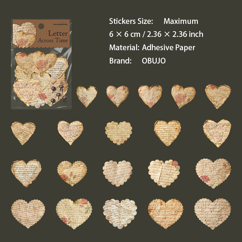 20 Pcs Vintage Junk Journal Stickers CYSKDX