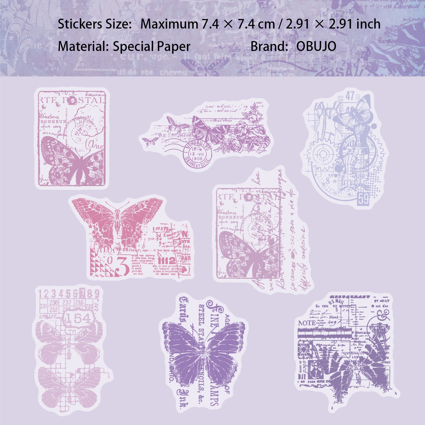 16 Pcs Vintage Junk Journal Stickers CLXL