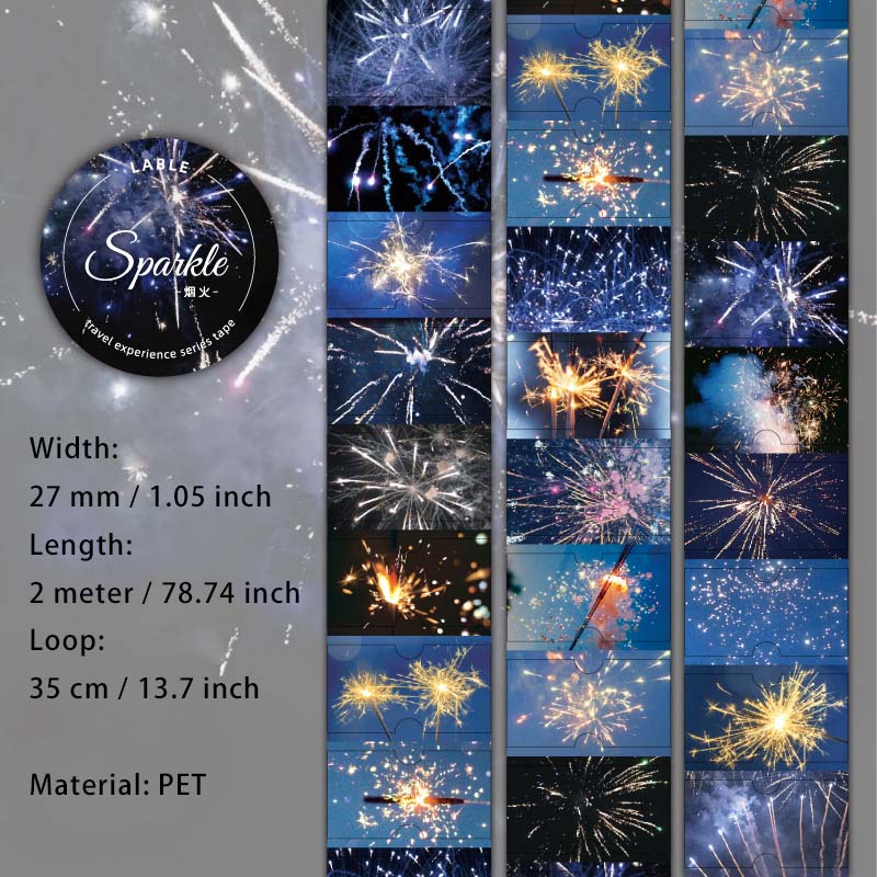 1 Roll Travel Landscape Pre-cut Stickers Tape LTJW