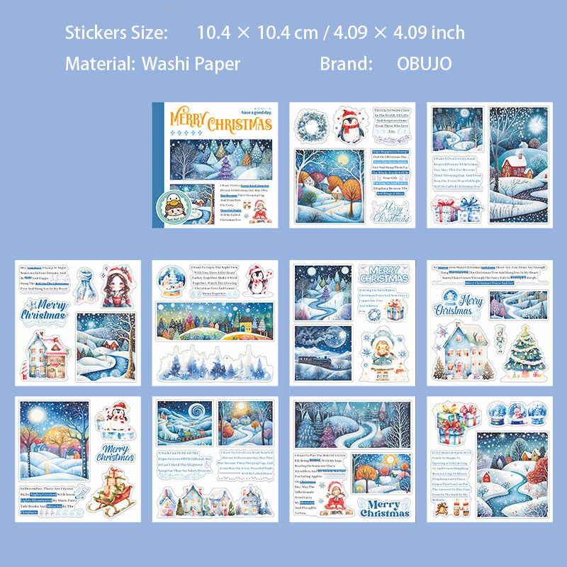 20 Pcs Christmas PET Stickers Book SDTJ