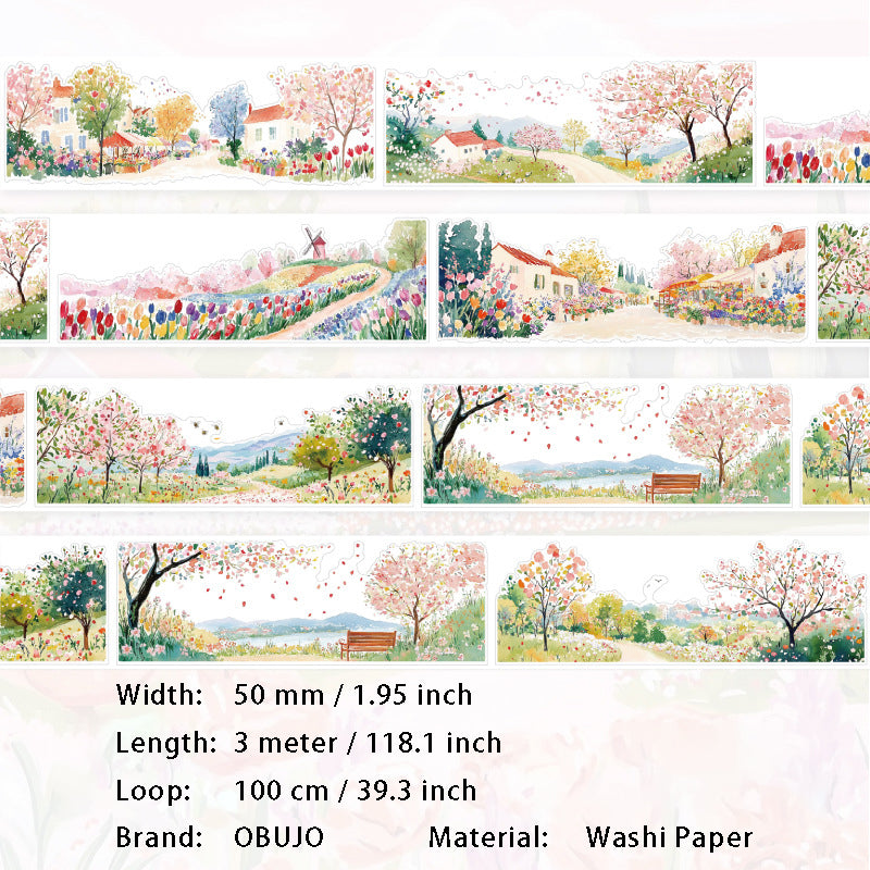1 Roll Travel Landscape Washi Stickers Tape ZYJR