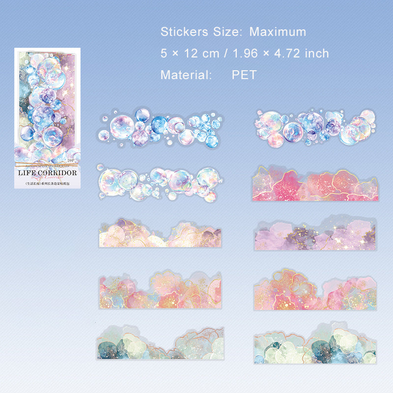20 Pcs Creative PET Stickers SHCL