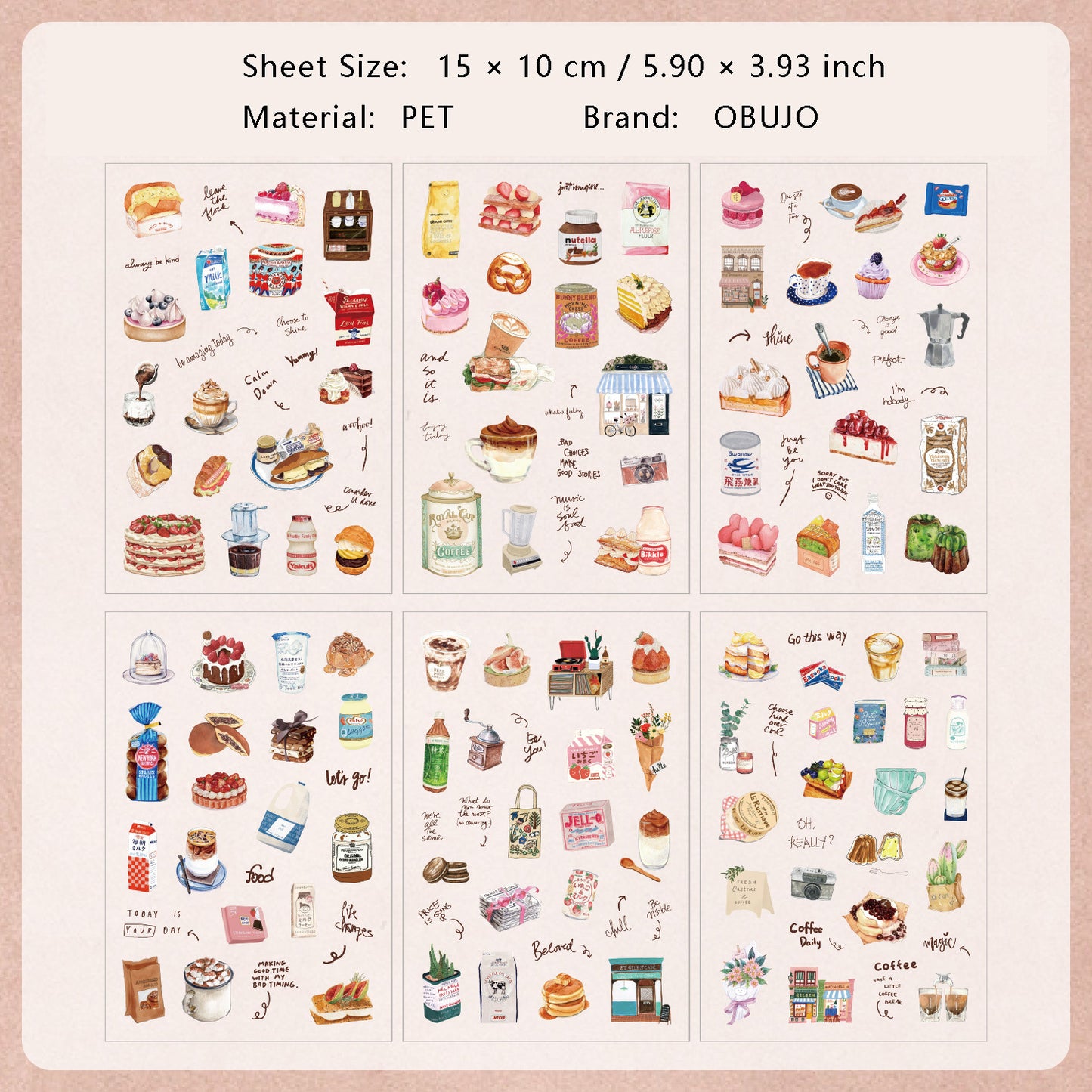 6 Sheets Life Style Planner Stickers SHXZ