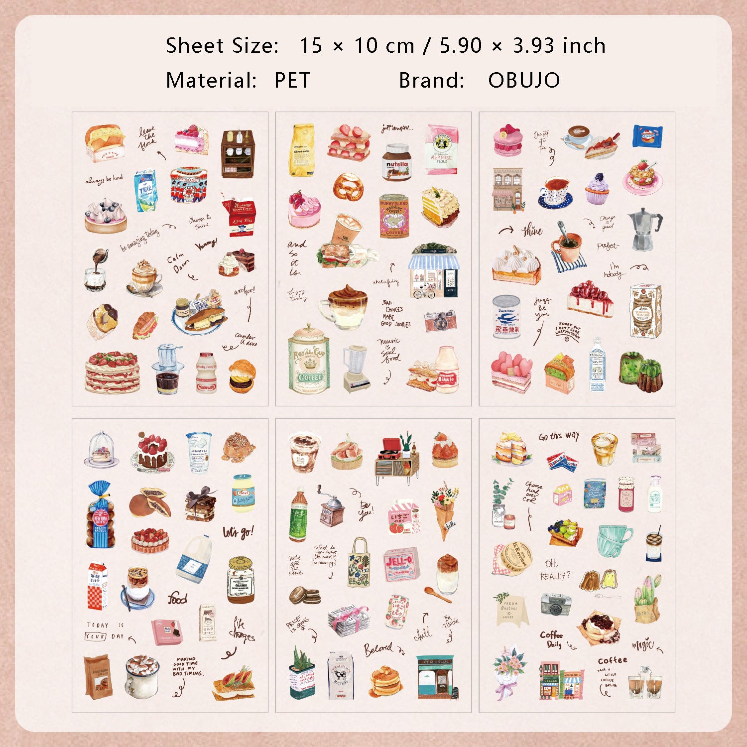 6 Sheets Life Style Planner Stickers SHXZ