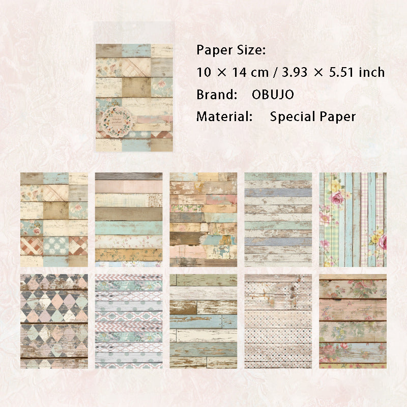30 Pcs Wooden Color Scrapbook Paper MSZJ