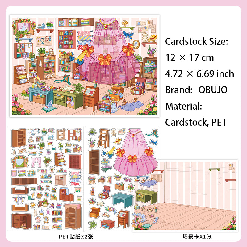 3D House Scene DIY Stickers Kit WDXWEY