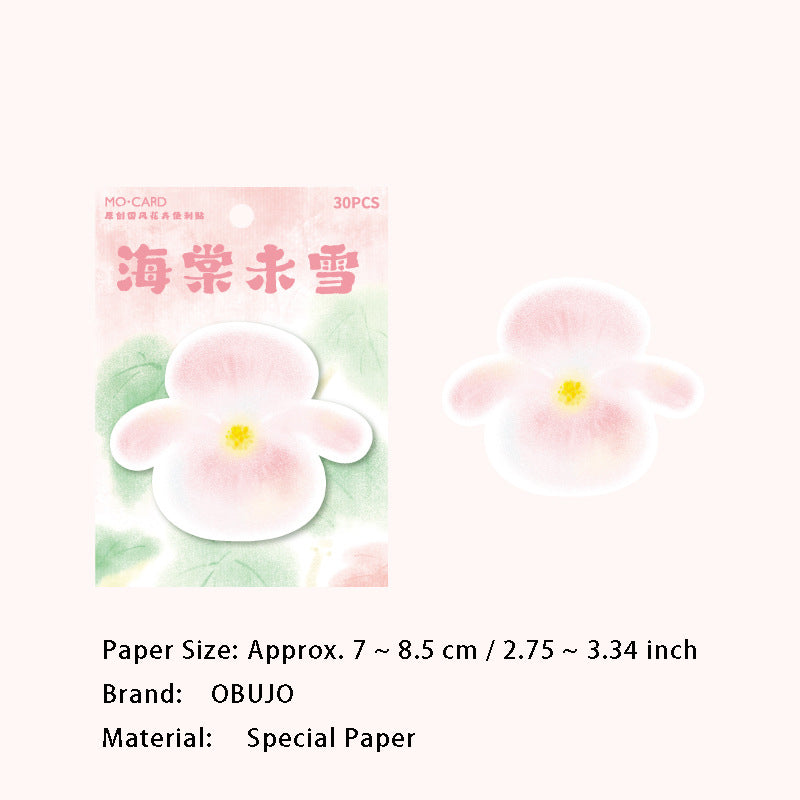 30 Sheets Flower Shape Notepad JRSHQ